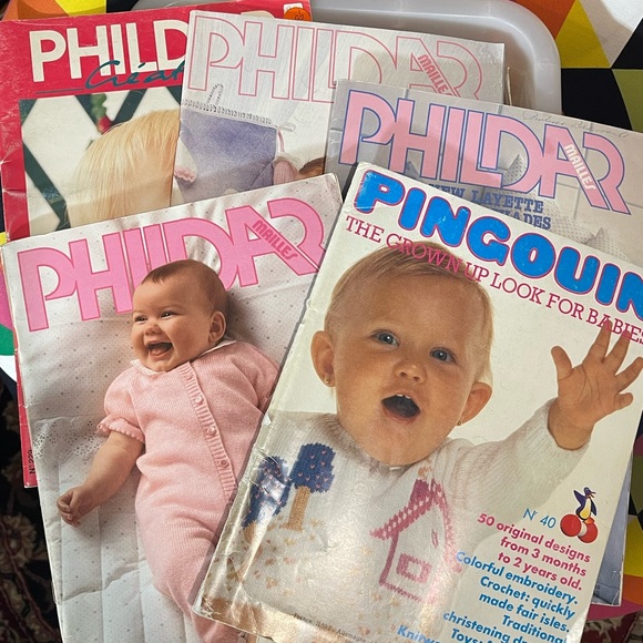 Lot of 5 Phildar Pingouin BABY knitting books VG - Picture 7 of 11